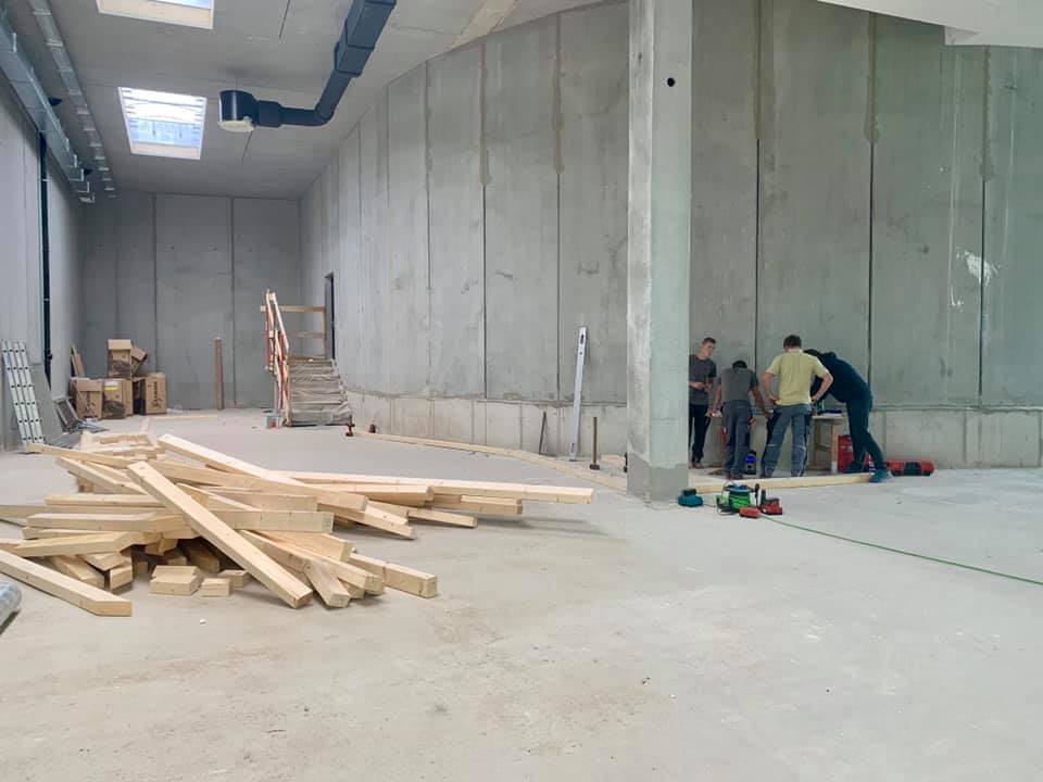 Baustellenfotos Eroeffnung boulderbar Hauptbahnhof Leer